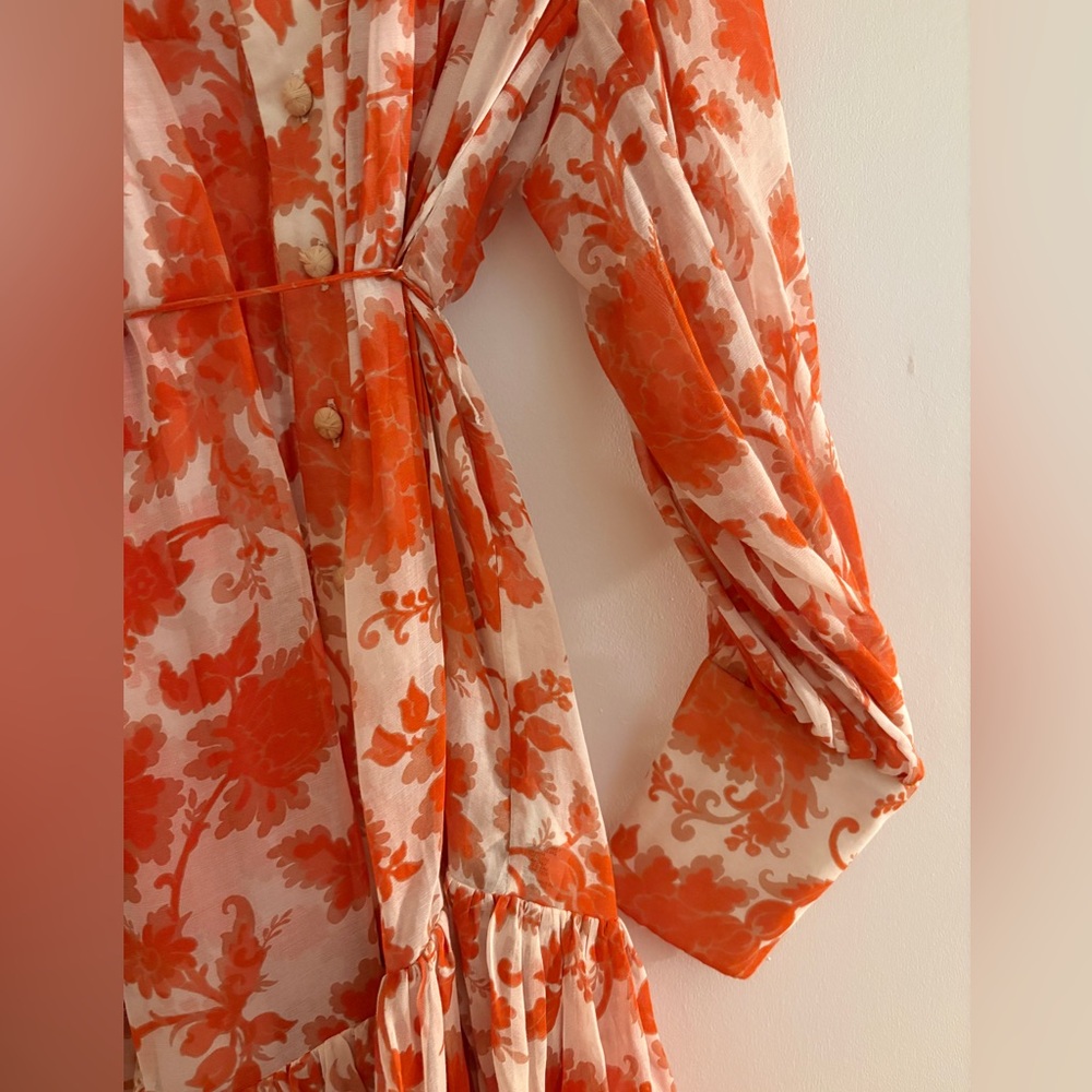 Zimmermann Chiffon Long-Sleeve Mini Dress - Picture 5 of 10
